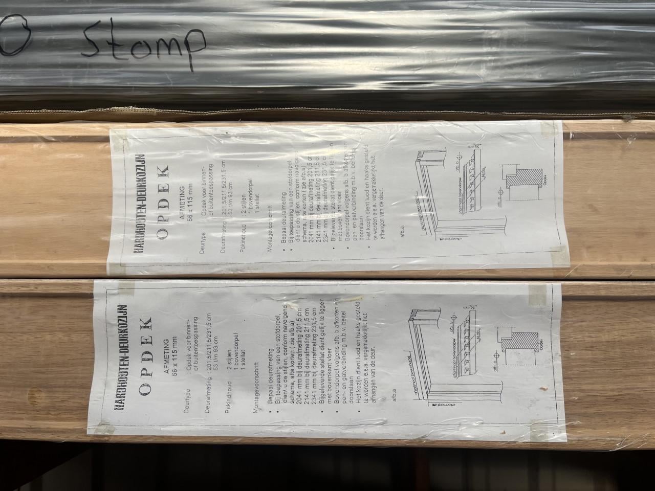 Kozijn Meranti 56x90mm stomp 93x231.5cm vrd *ACTIE € 45,- st.