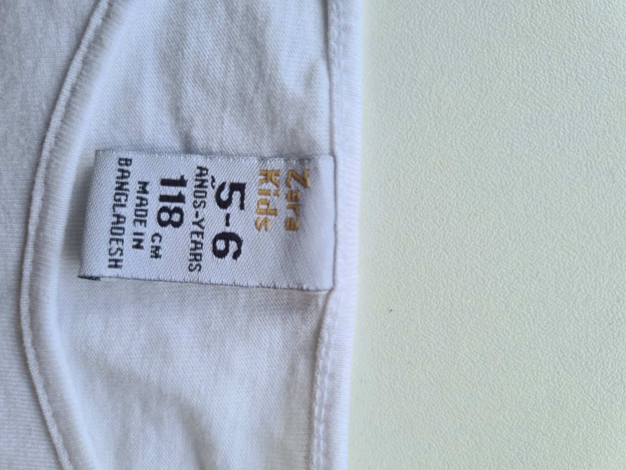 Zara wit A-Line shirt met roezel  Mt 122