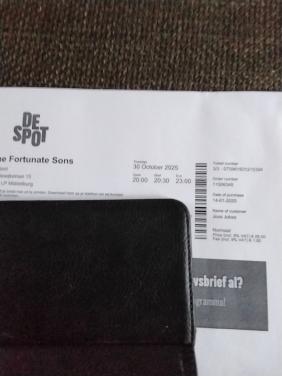 3 kaarten voor vanavond THE Fortunate Sons