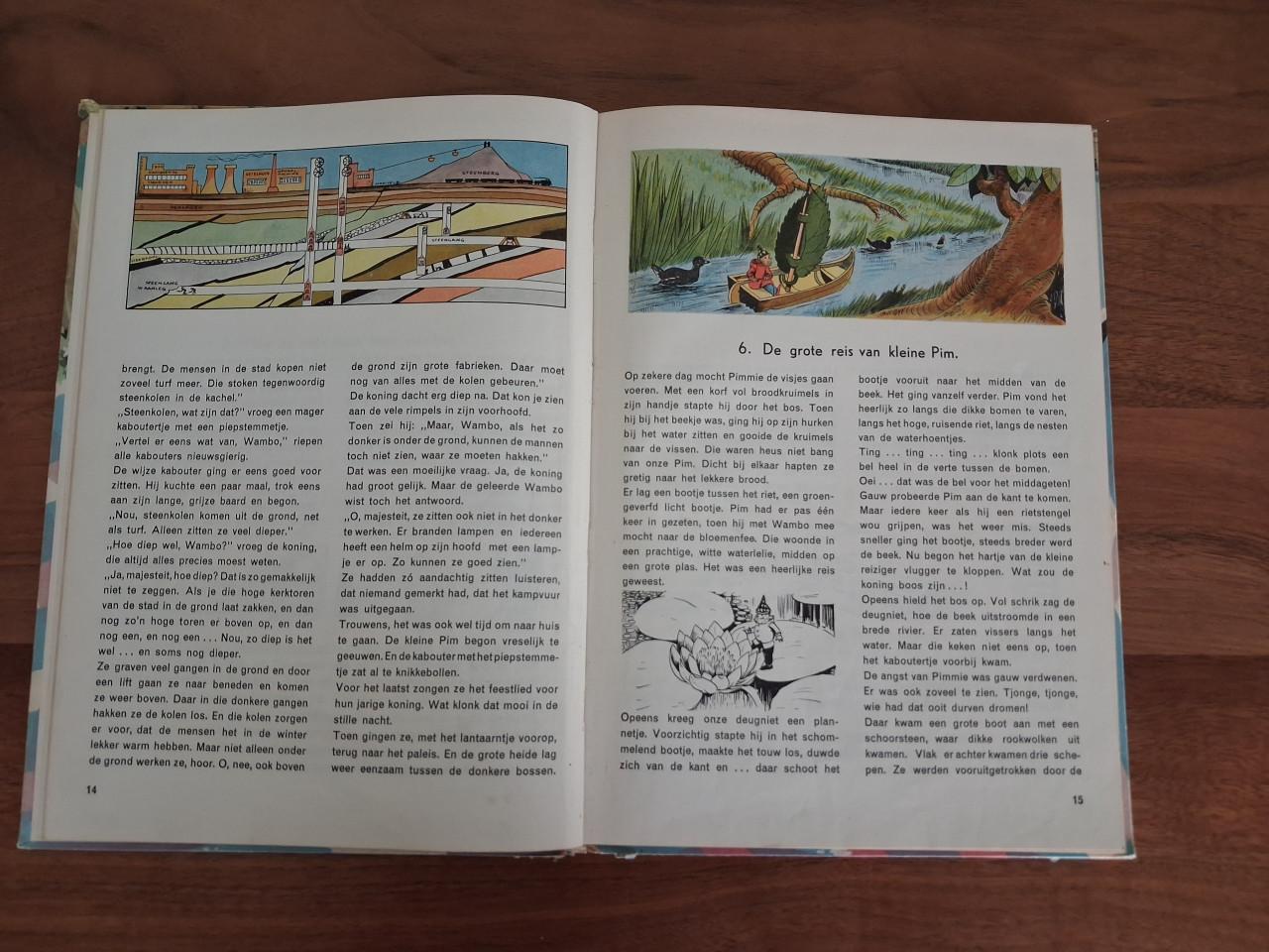 Vintage schoolboek: Kabouter Pim op verkenning.
