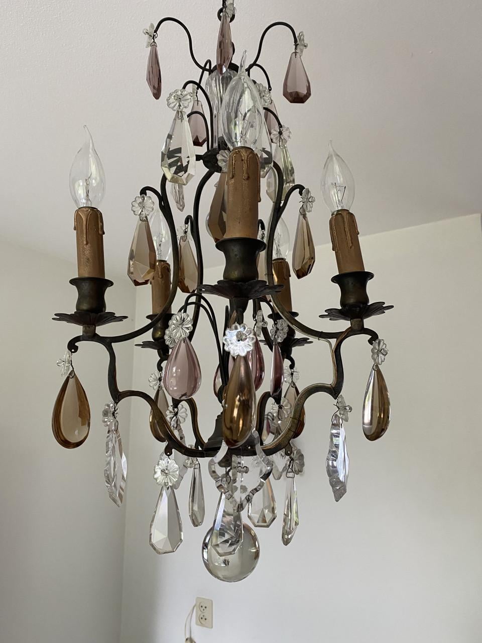 Kroonluchter,brons,begin 1900