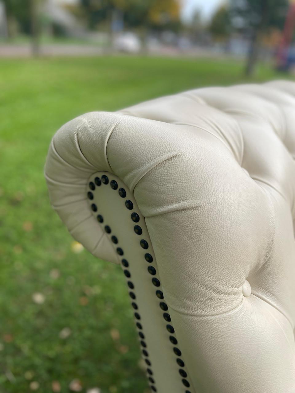 GRATIS LEVERING HEEL NL Chesterfield Echt Leer Chaise Lounge