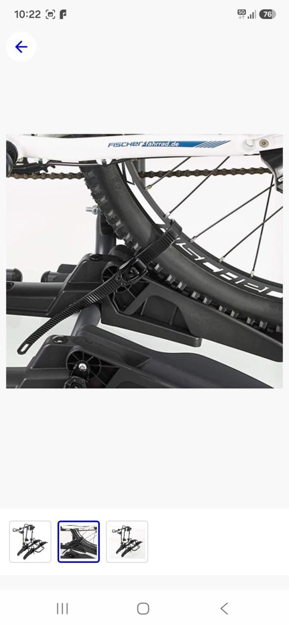 Fischer fietsendrager voor achterklep.