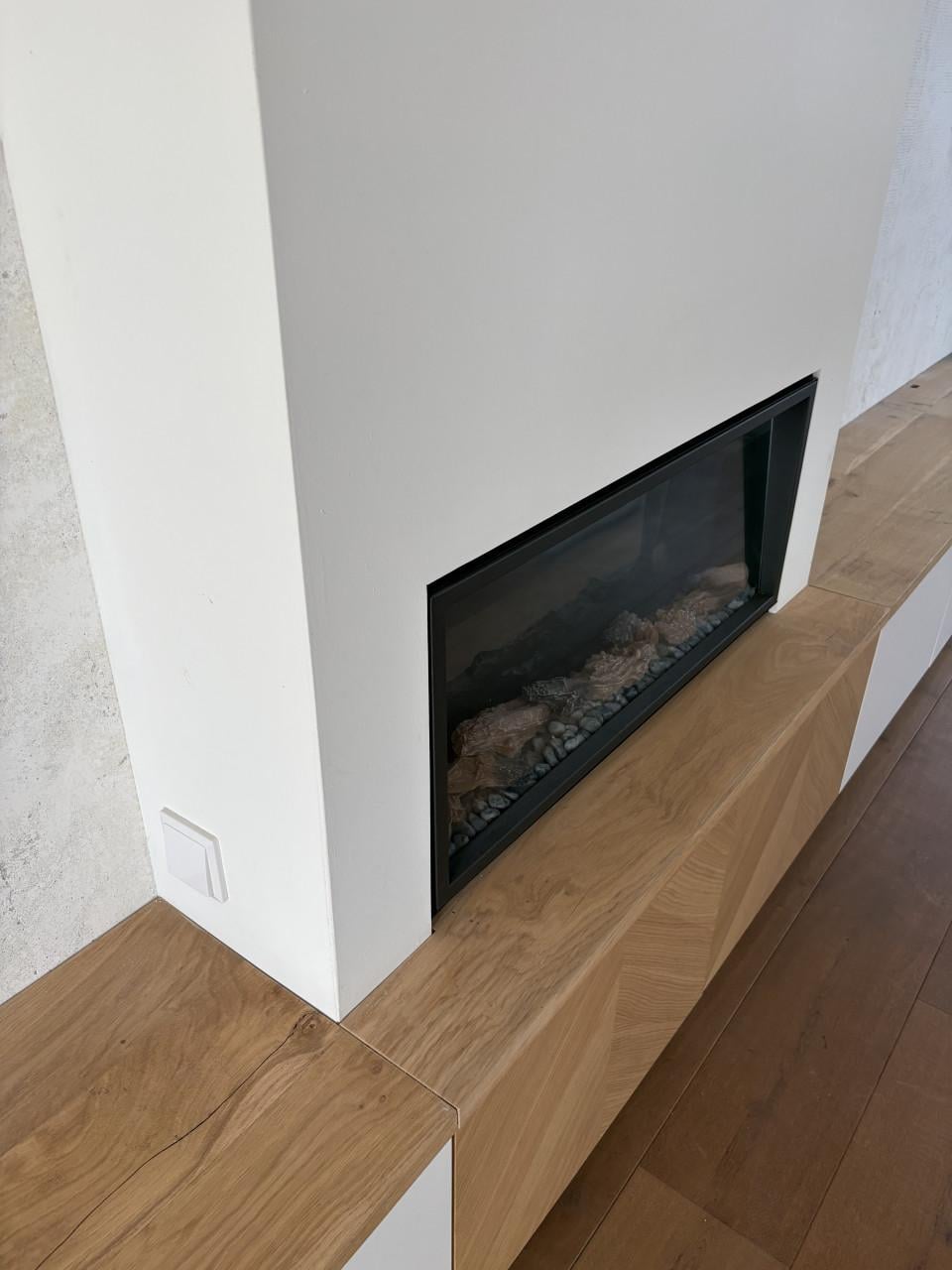 Elektrische inbouwhaard met afstandsbediening