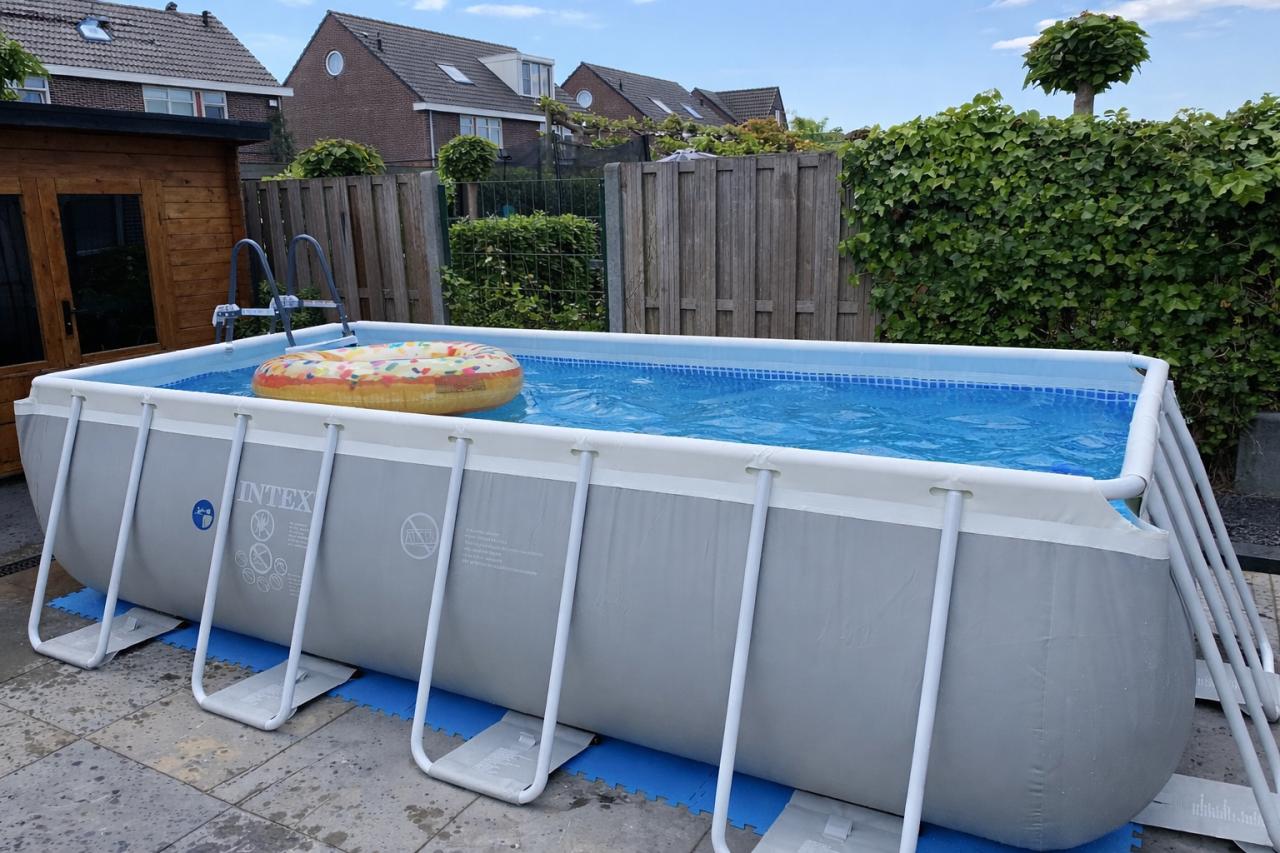 Intex zwembad 400x200x100cm compleet met pomp en trap