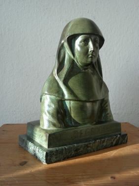 BRONZEN BEELDJE IN ART DECO ,VLAANDEREN JAREN '20 , '30.