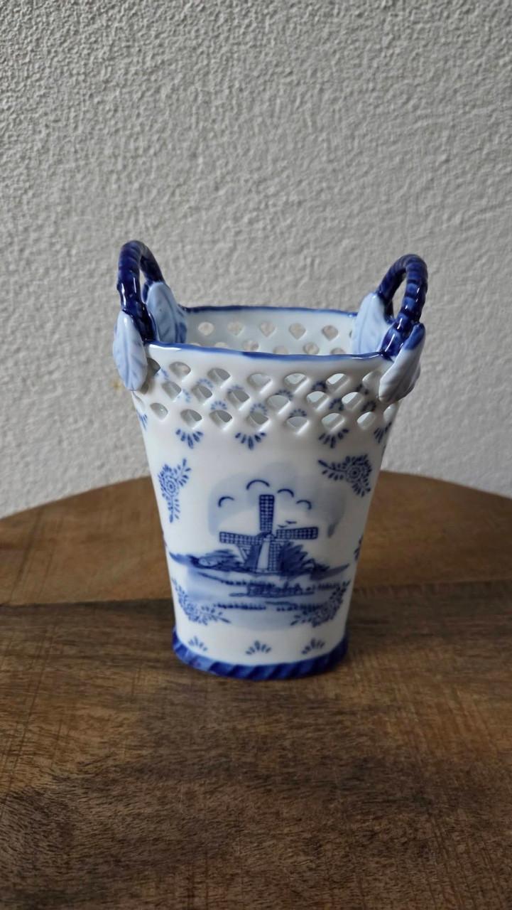 🌿 Delfts blauw mandvaasje. Delftware Royal Twickel.
