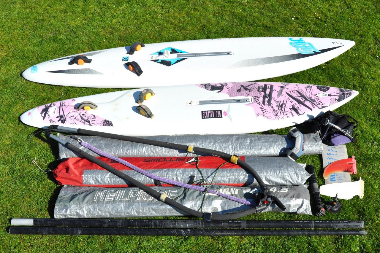 Zeer complete Hifly (2 boards) windsurfset
