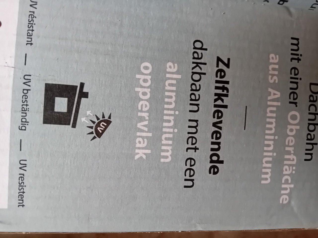 15m2 zelfklevende aluminium dakbedekking