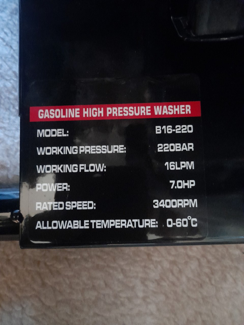 Gasoline high pressure washer (NIEUW)