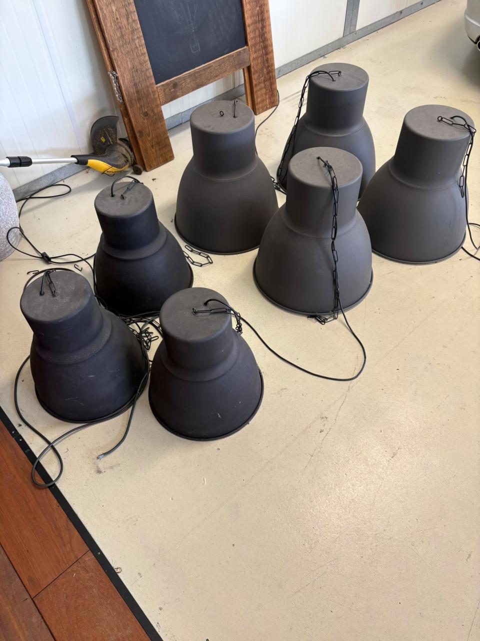 7x Hektar Ikea lampen. 4 grote en 3 kleine