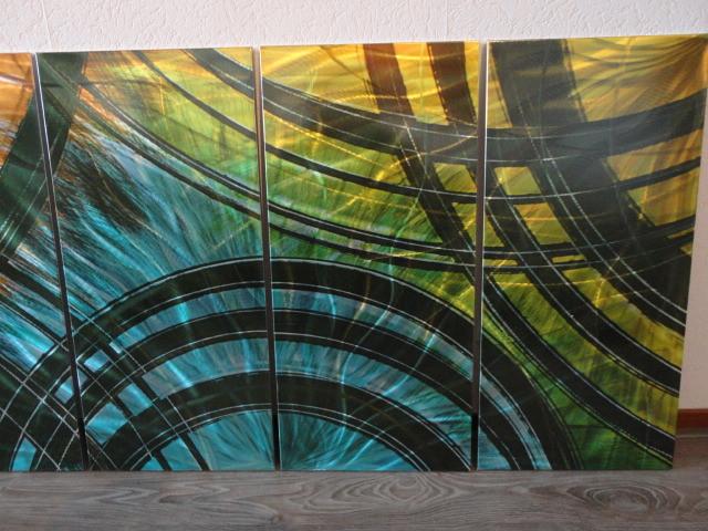 " Metal Energy " prachtig 5 luik Metal Art van 5 panelen