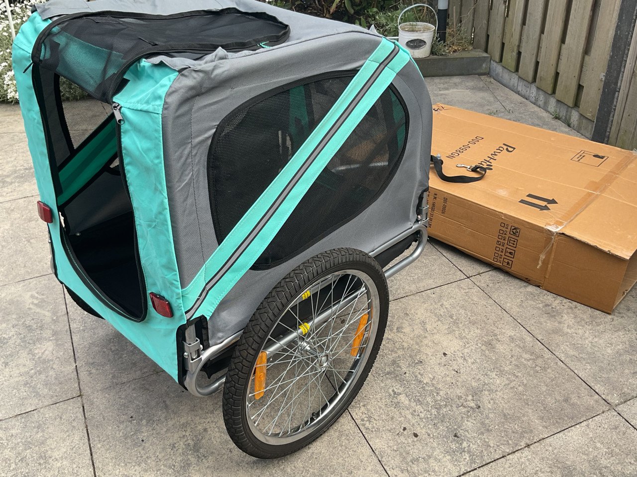 PawHut Hondenkar fietskar opvouwbaar