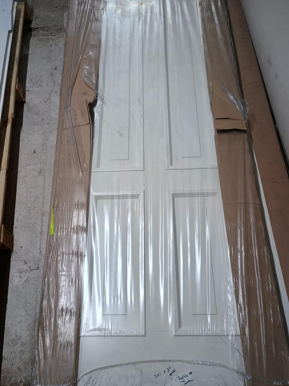 Nieuwe paneeldeur – 201 x 73 cm – Opdek – Rechtsdraaiend