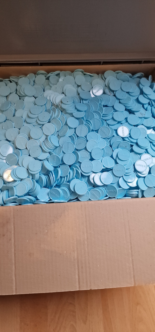 Consumptiemunten / 8000 licht blauw