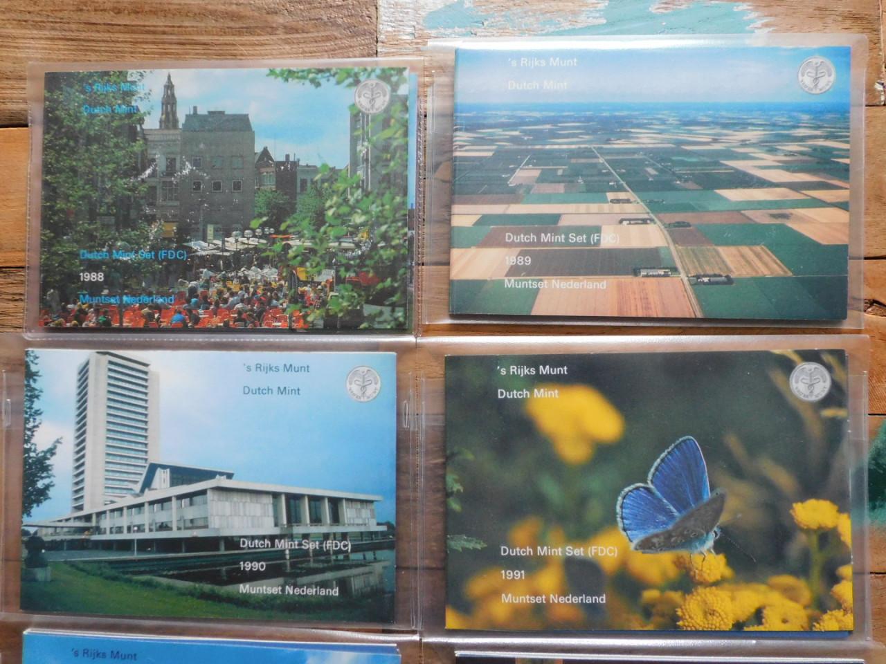 8 muntsetjes Nederland 1988 t/m 1995