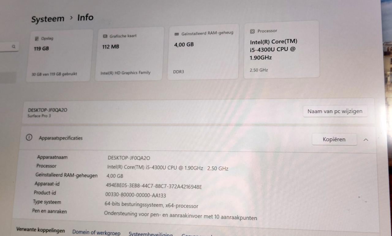 Surface Pro 3 (128 GB) Goed lezen !!