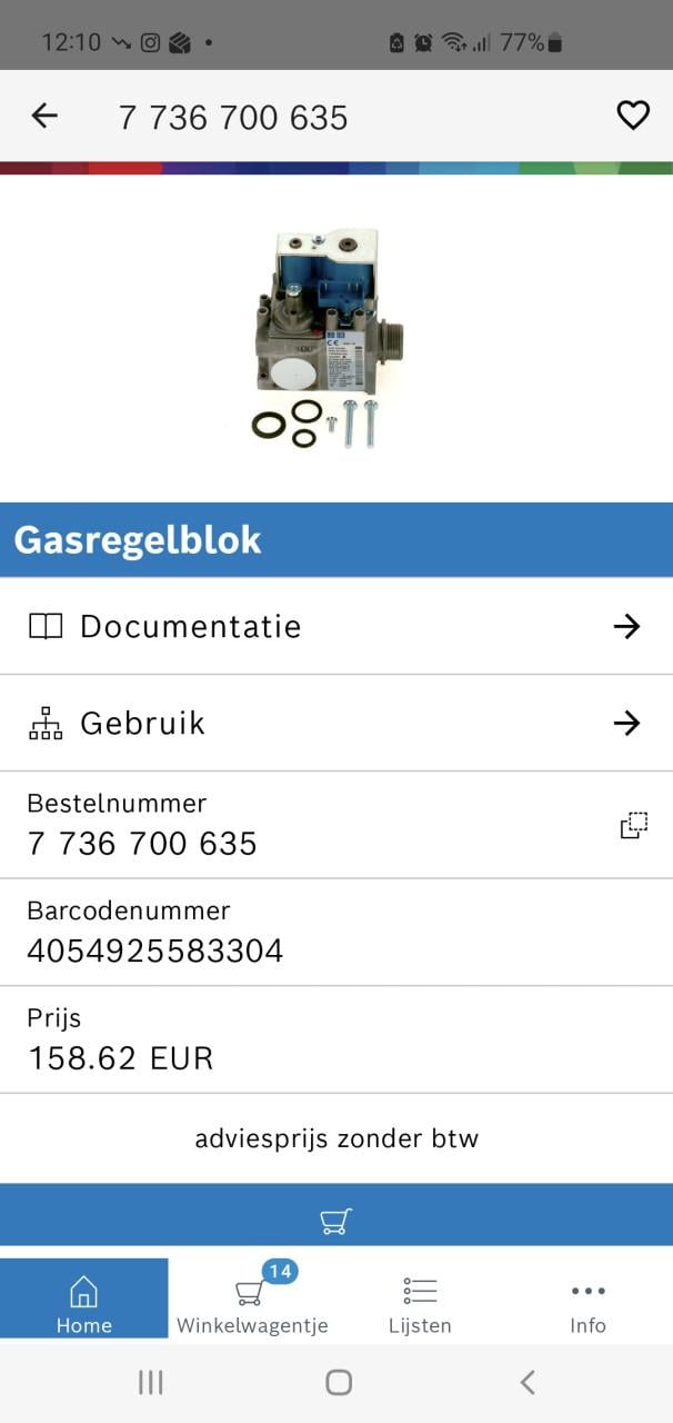 Nefit Smartline HRC24 Onderdelen 2003-08 UBA 52751..