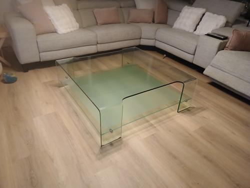 Glazen salon Tafel 110 x 110 cm Gratis