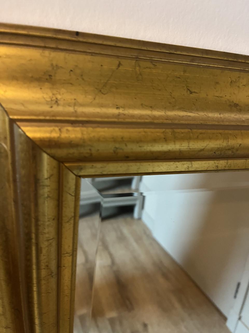 Grote brocante (facet-geslepen) spiegel