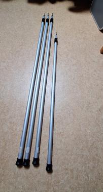4 telescopische aluminium luifelstkken
