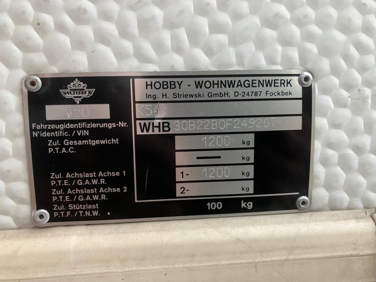 Hobby De Luxe Easy 450 bouwjaar 2002 – Zeer compleet