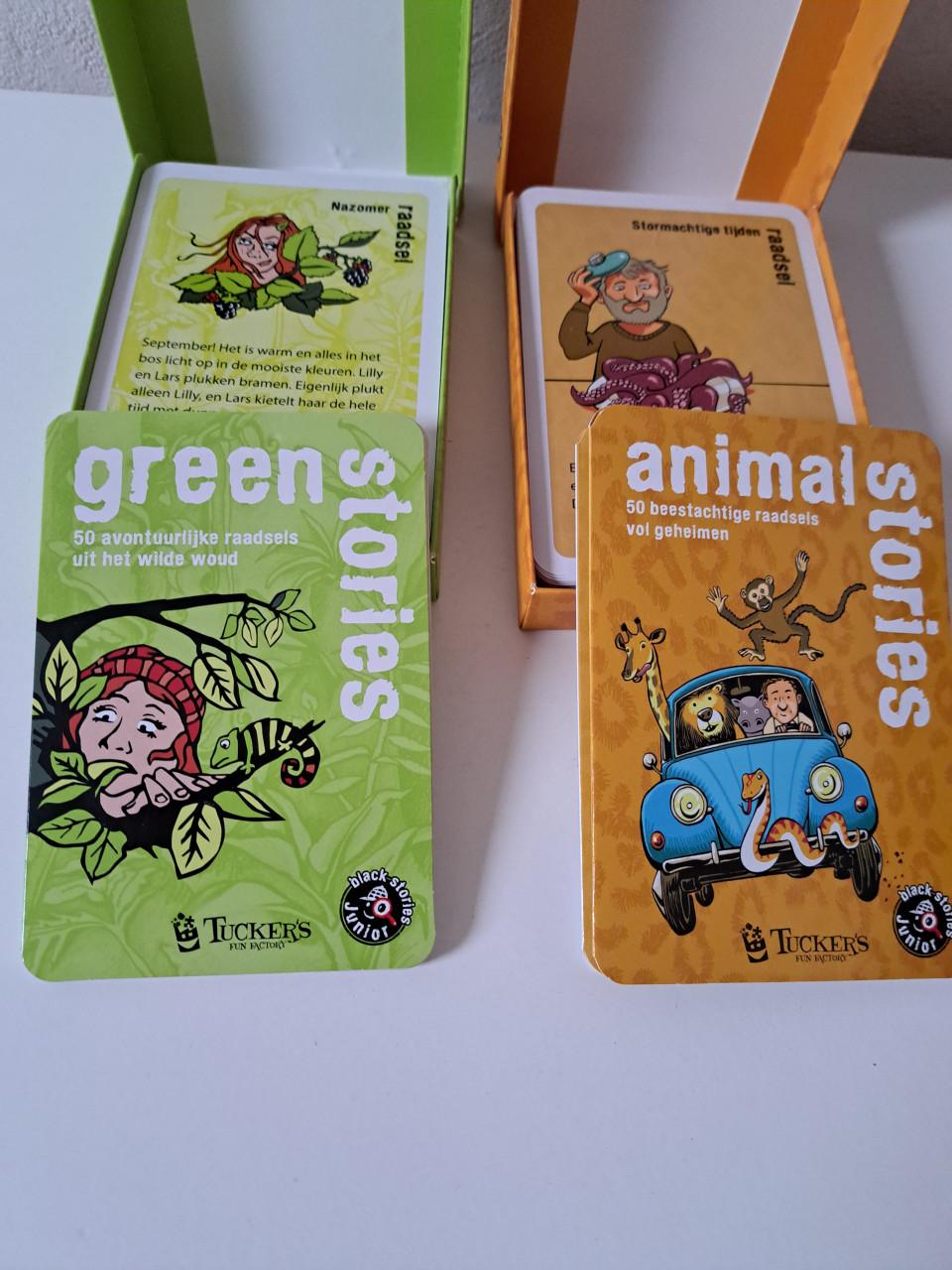 2 nieuwe kaartspellen Animal stories en Green stories