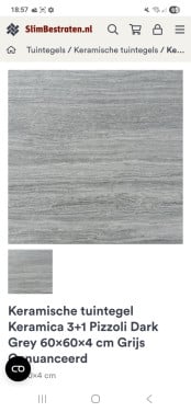 Keramische terrastegel