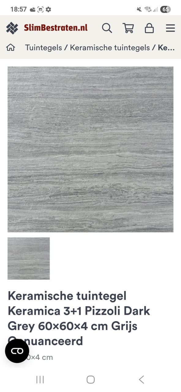 Keramische terrastegel