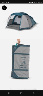 Queshua xxl kampeertent 4 personen.