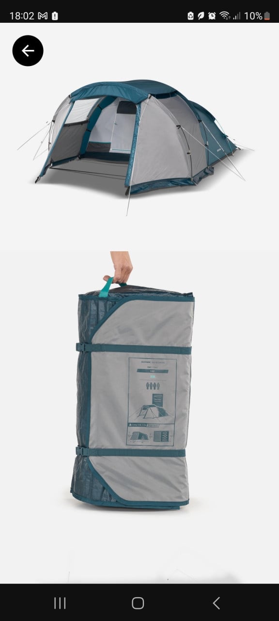 Queshua xxl kampeertent 4 personen.