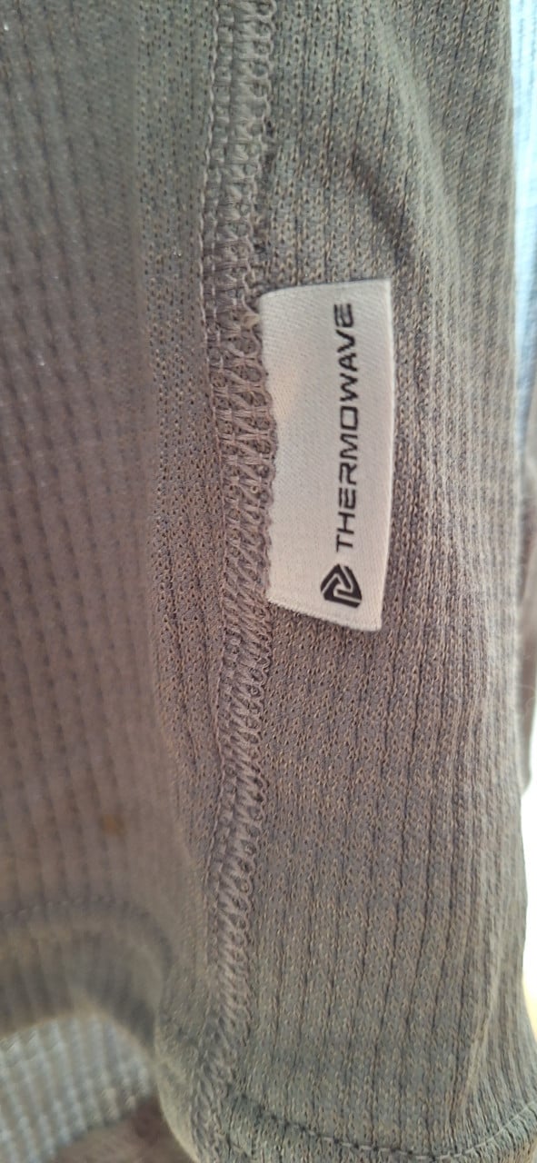 2 stuks thermo shirt met col grijs groen Unisex, lange mouw maat L