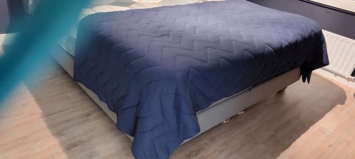 Blauwe sprei/deken