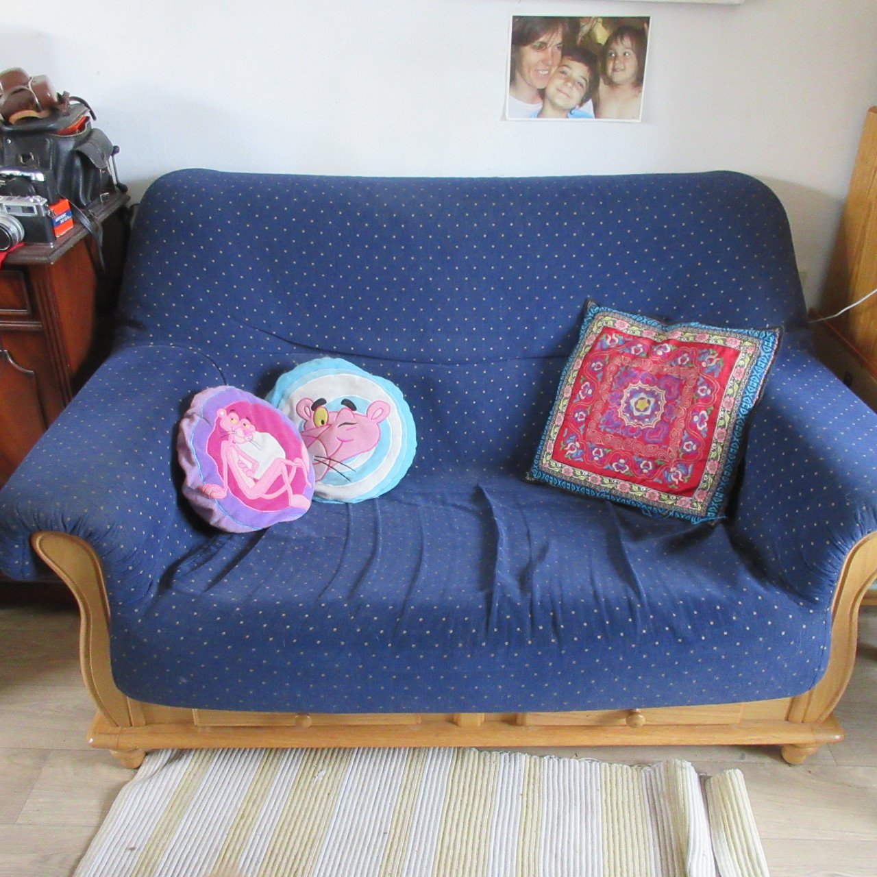 Tweezits met wasbare hoes en twee laden