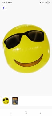 Xxl strandbal smiley