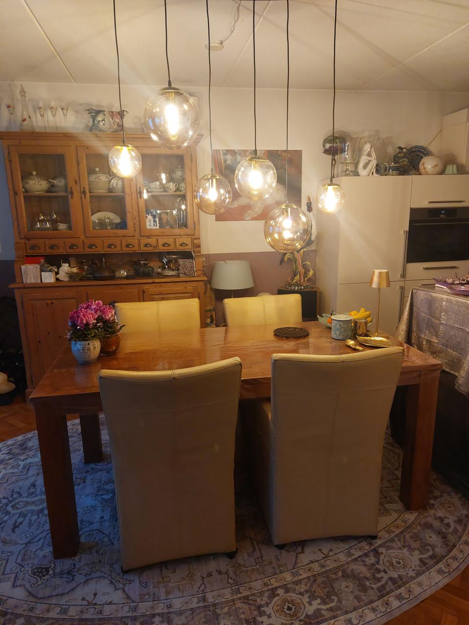 Eethoek strak model massief teakhout