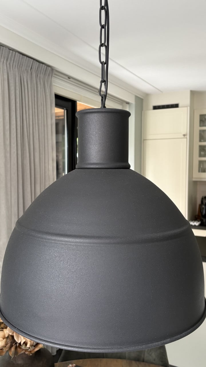 Industriële hanglamp mat zwart