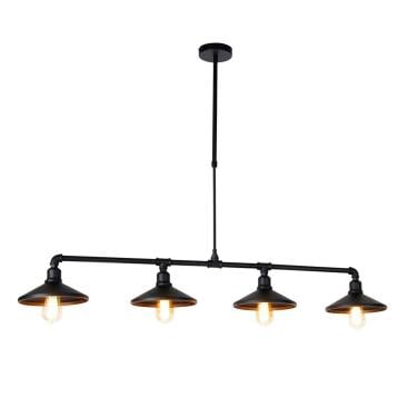 Hanglamp zwart 4-lichts