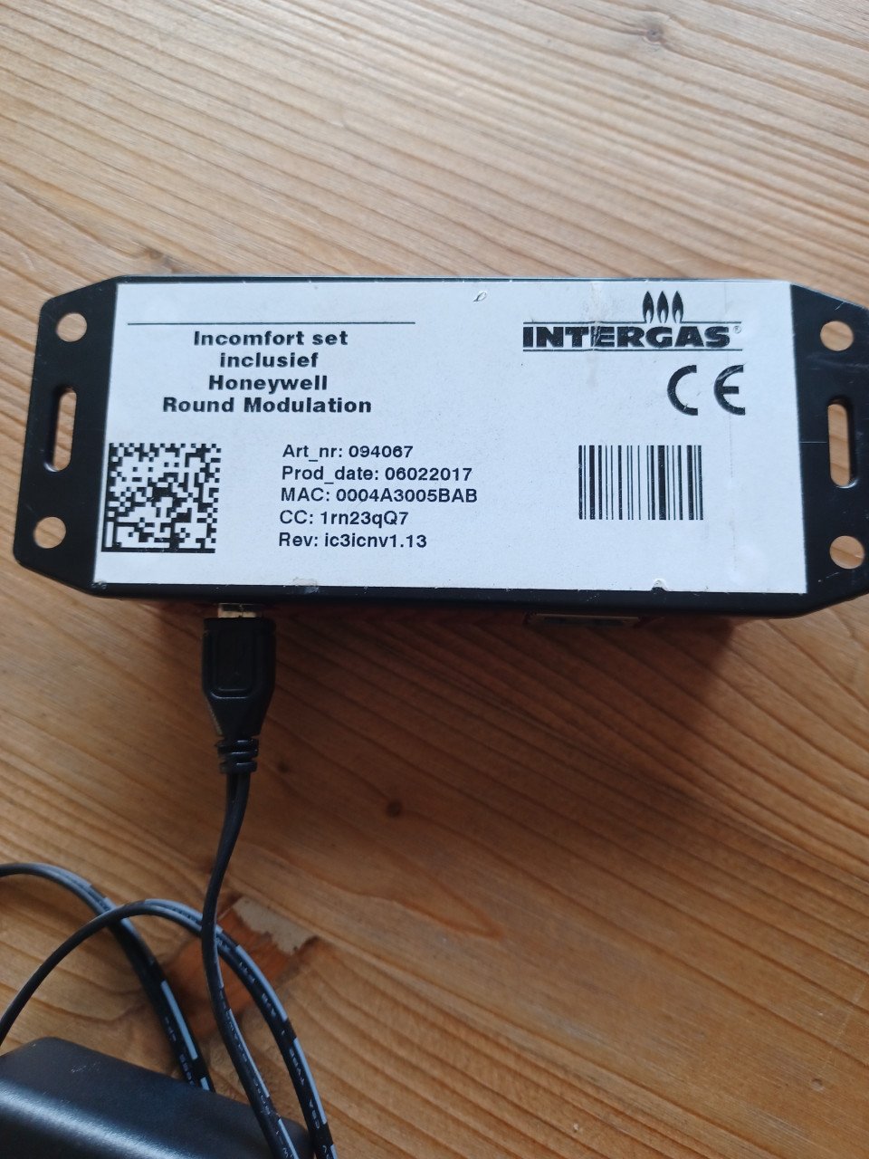 Thermostaat cv intercomfort/ intergas