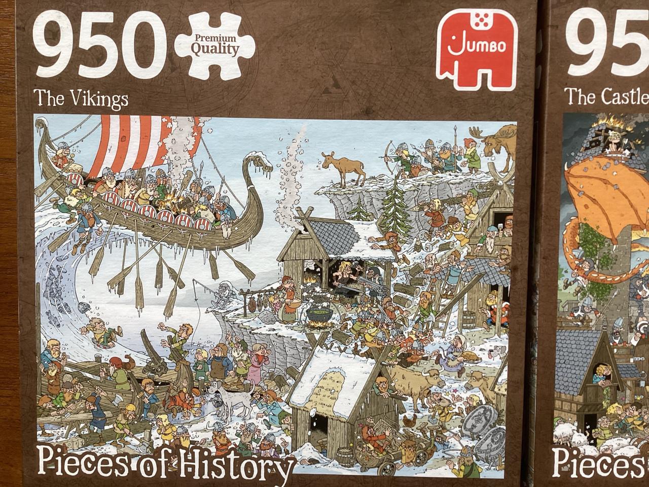 4 Jumbo legpuzzels: Pieces of History. 950 st.