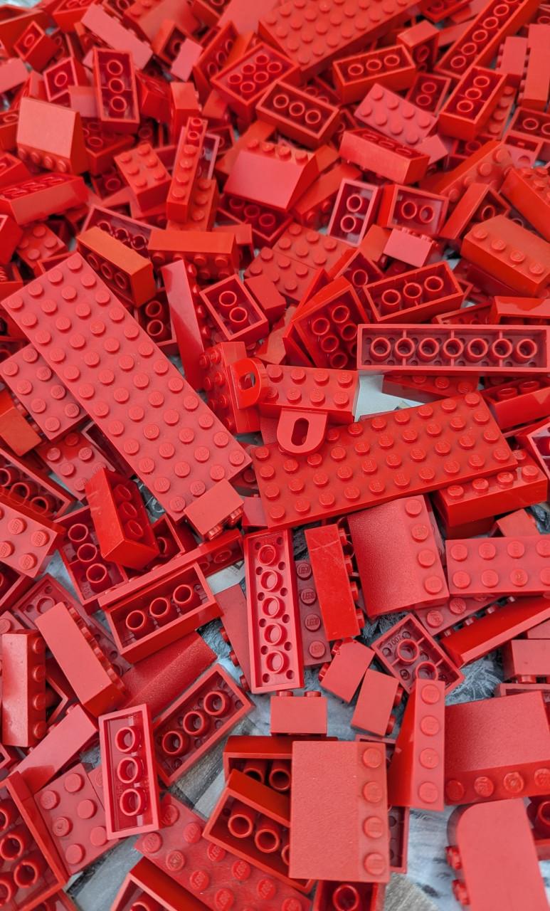 Lego rode bouwstenen 1 kg