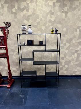 Zwart rek/ roomdivider