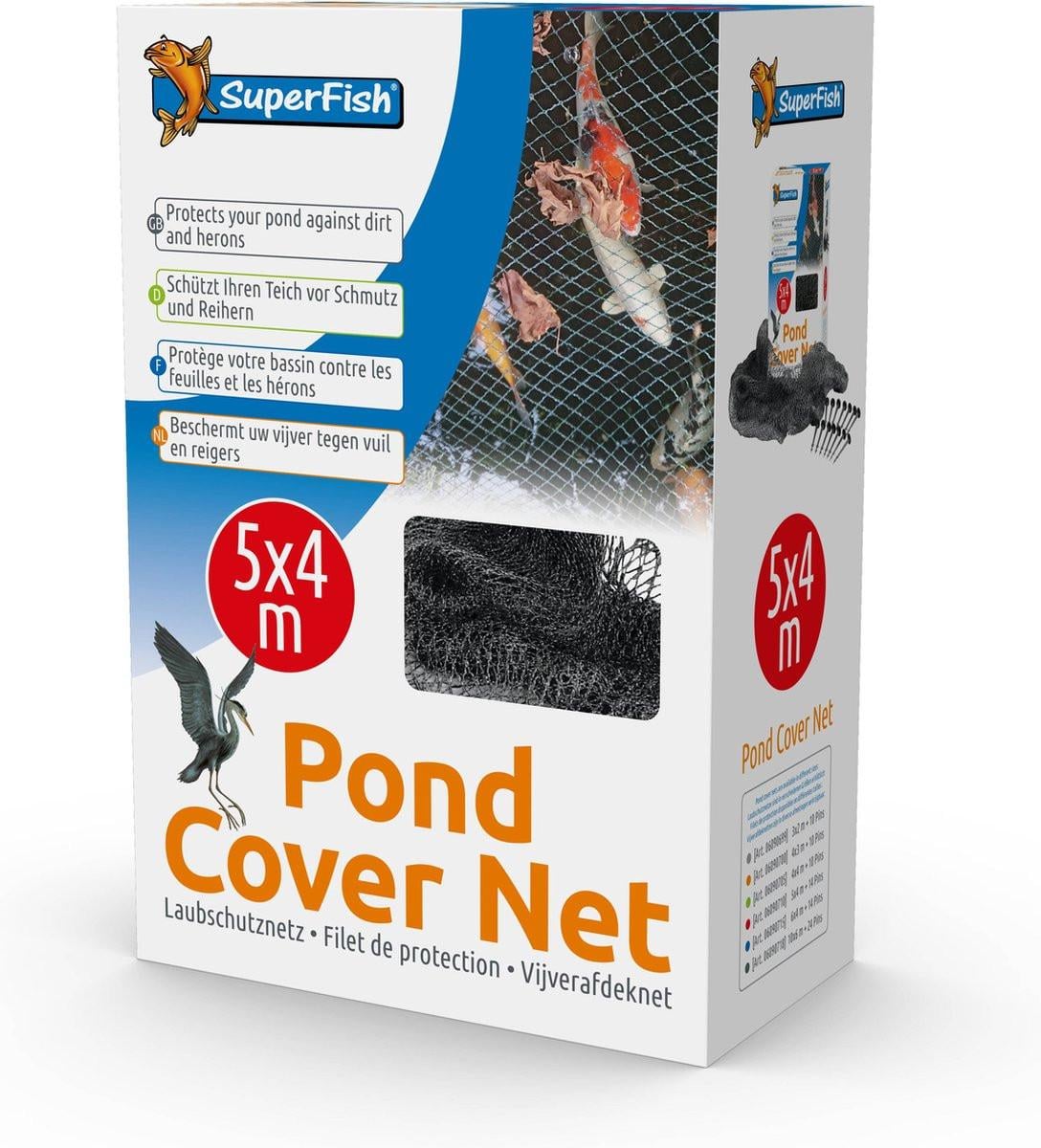 SuperFish Vijvernet 5x4 meter tegen bladvuil in de vijver