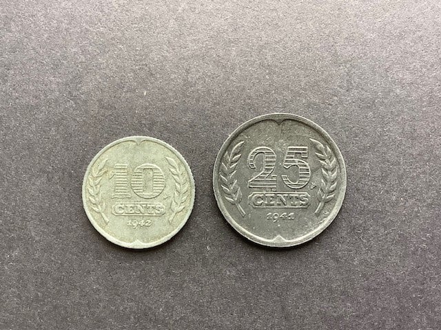 Nederland, setje zinken oorlogsgeld.