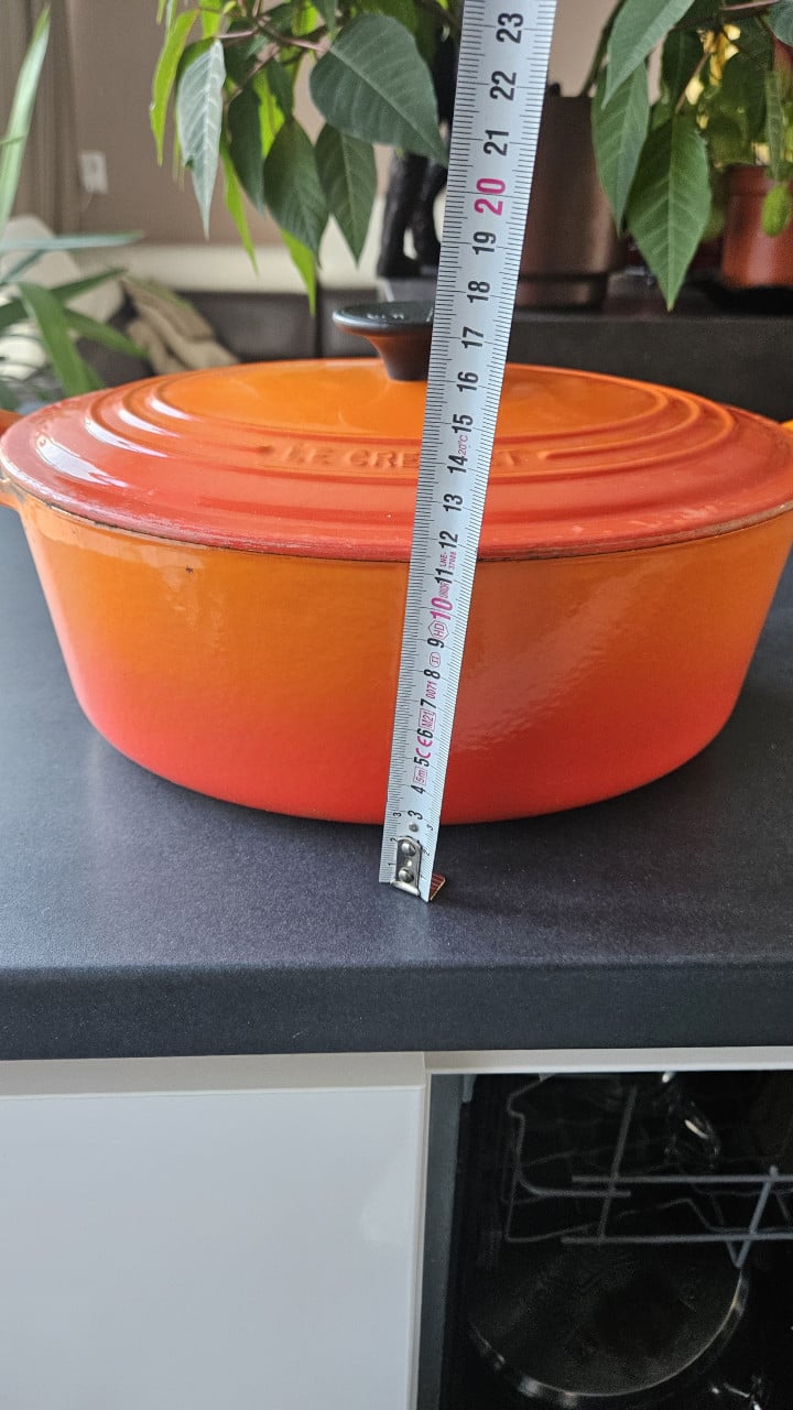 Le creuset braadpan ovaal 29 cm oranje gietijzer