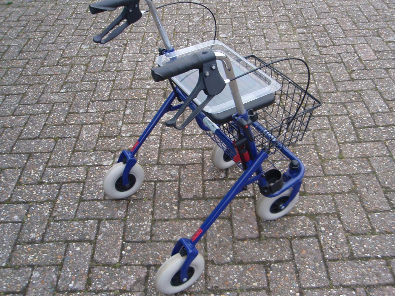 Nieuw Premis Provo opvouwbare rollator met zitje dienblad mand + stokhouder