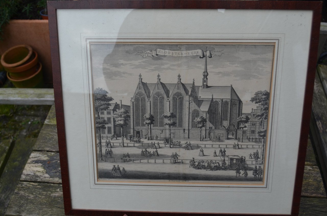 Ets Kloosterkerk Den Haag Gerrit van Giessen ca 1750