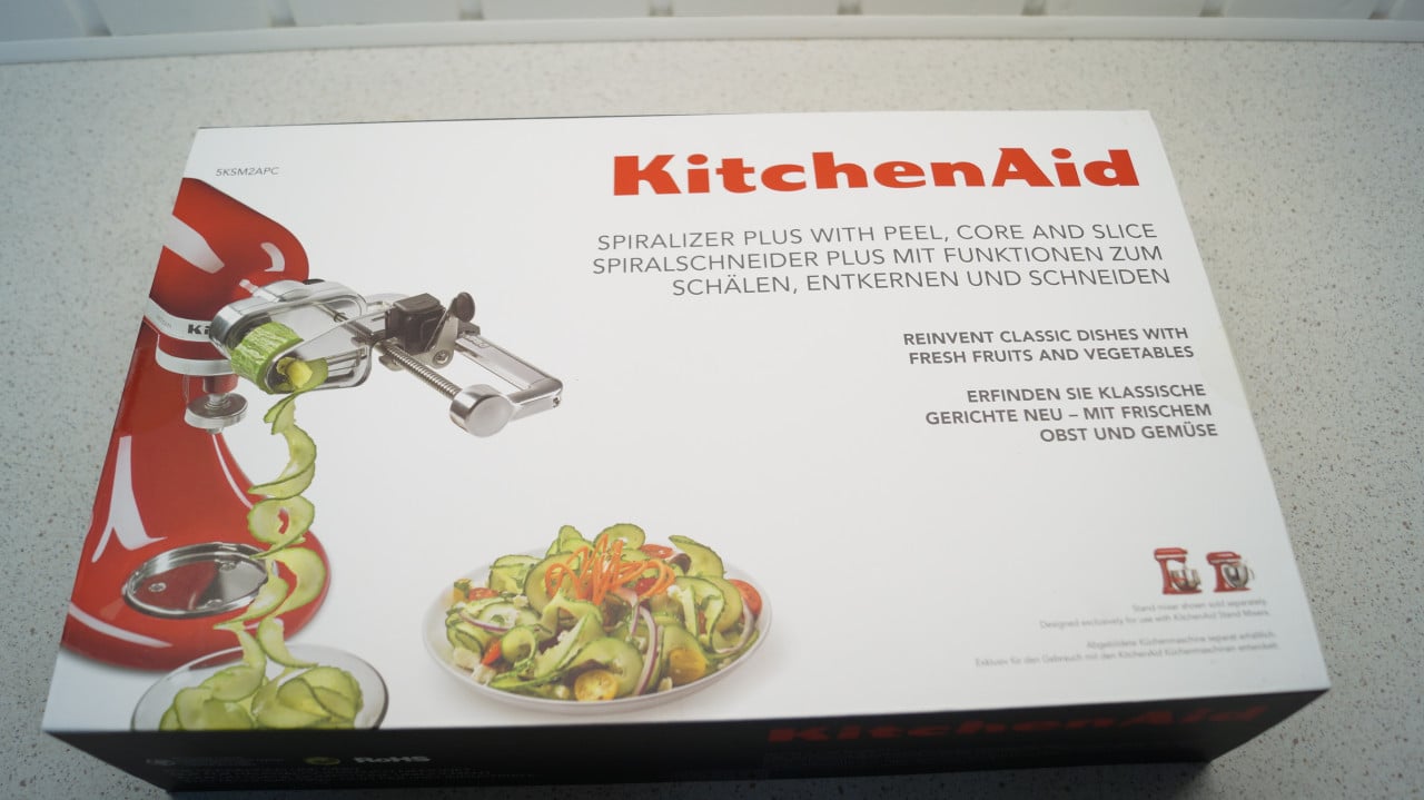 Spiraal plus pel schil accessoire voor Kitchenaid keukenmachine.