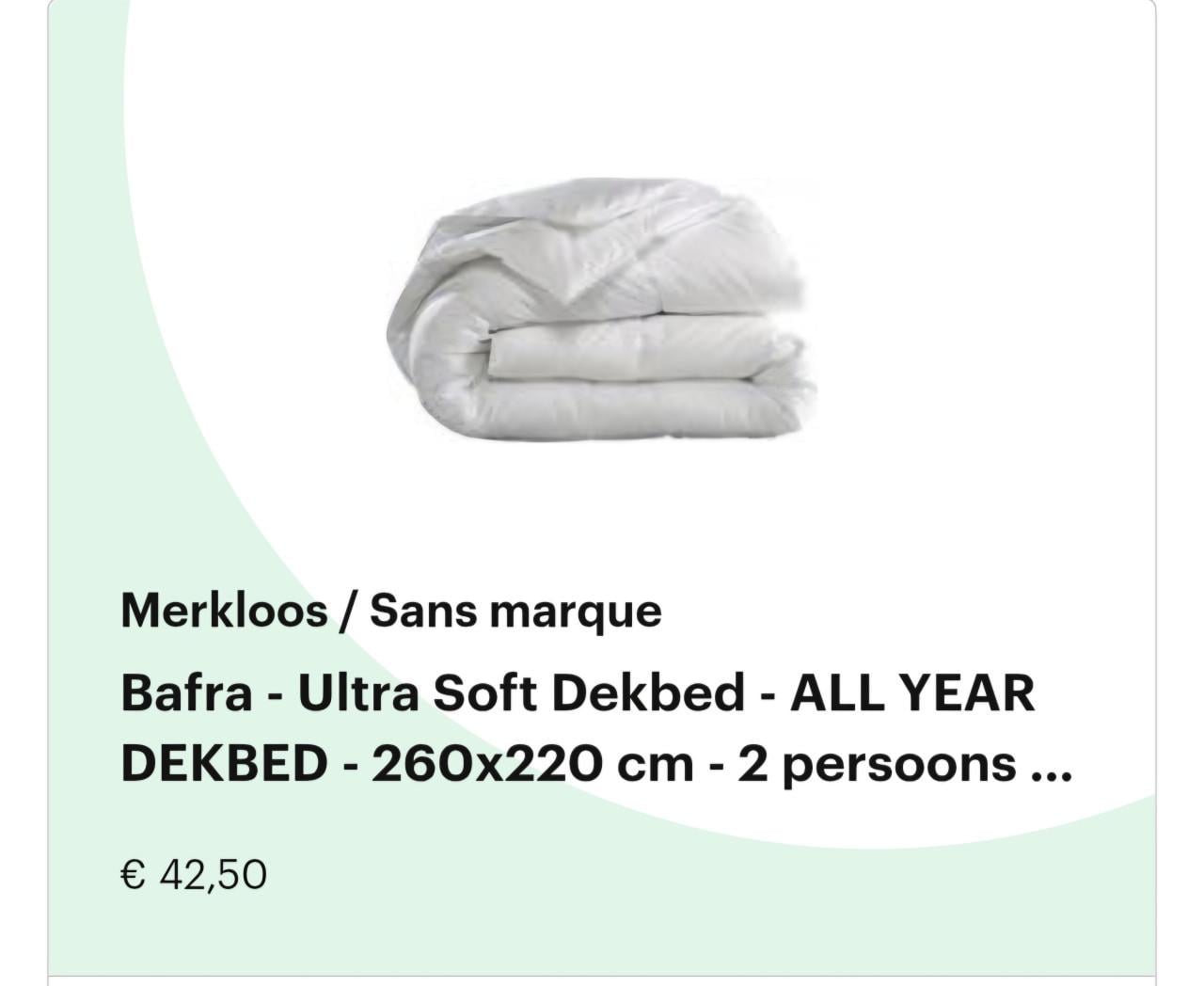Dekbed 260x220 gratis