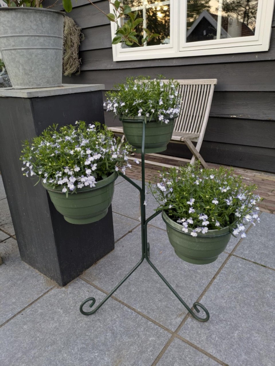 3 delige planten standaard met planten